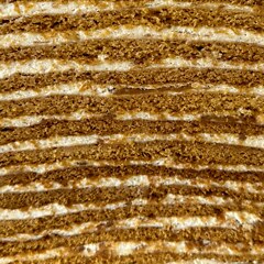 Cross-section of the Biscoff honey cake