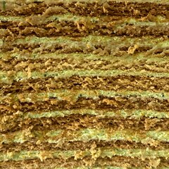 Cross-section of the Dubai pistachio honey cake